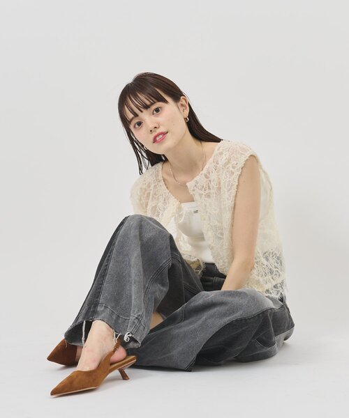 mystic（ミスティック）の「【@lily.s_y 企画】マルチwayレースレイヤードジャケット（その他アウター・レディース・アイボリー/キャメル・1/2）」の3枚目の写真