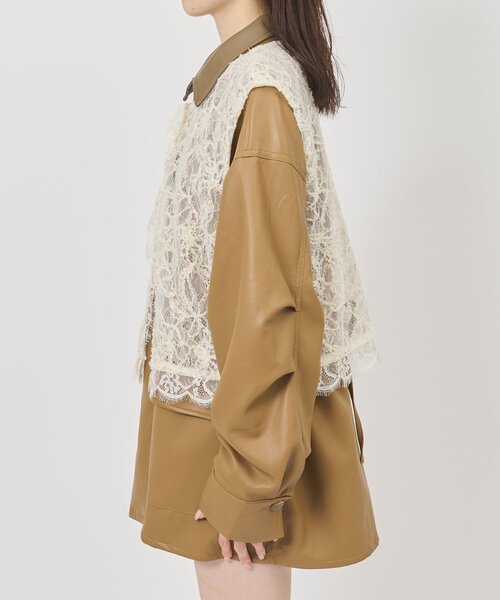 セール】【@lily.s_y 企画】マルチwayレースレイヤードジャケット セール】【@lily.s_y 企画】マルチwayレースレイヤードジャケット
