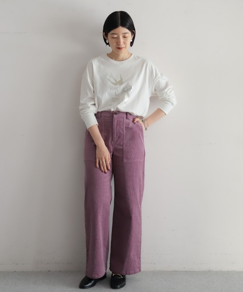 NOMBRE IMPAIR（ノンブルアンペール）の「スワローPT　長袖TEE（Tシャツ/カットソー・レディース・シルバー/ゴールド・FREE）」の3枚目の写真