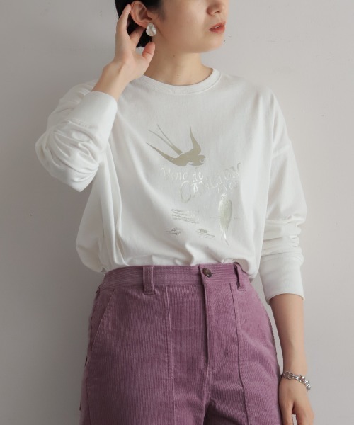 NOMBRE IMPAIR（ノンブルアンペール）の「スワローPT　長袖TEE（Tシャツ/カットソー・レディース・シルバー/ゴールド・FREE）」の6枚目の写真