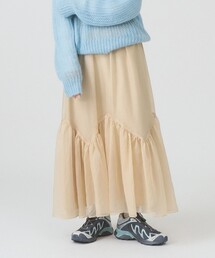 Ray BEAMS | シアー ティアード スカート(スカート)