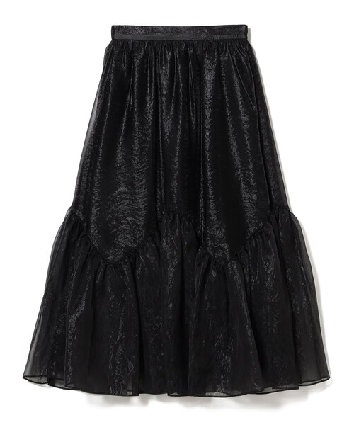 Ray BEAMS（レイビームス）の「シアー ティアード スカート（スカート・レディース・ベージュ/ブラック・1/0）」の12枚目の写真