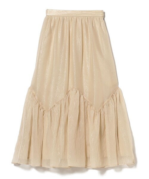 Ray BEAMS（レイビームス）の「シアー ティアード スカート（スカート・レディース・ベージュ/ブラック・1/0）」の8枚目の写真