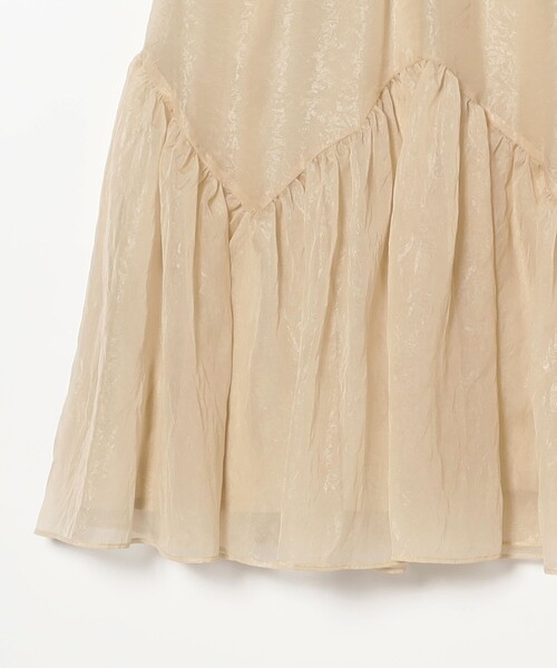 Ray BEAMS（レイビームス）の「シアー ティアード スカート（スカート・レディース・ベージュ/ブラック・1/0）」の6枚目の写真