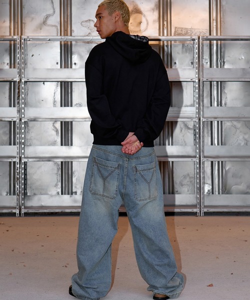 OY（オーワイ）の「『OY/オーワイ』FLANNEL CHECK LOGO HOODIE ZIP UP/フランネルチェックロゴジップアップパーカー（パーカー・レディース・グレー/ブラック・M/L）」の10枚目の写真