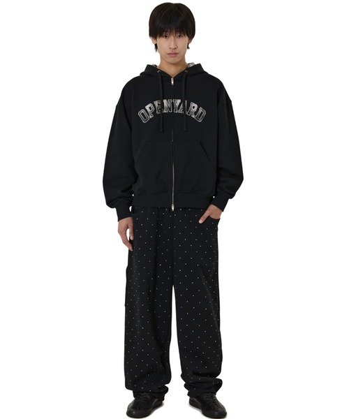 OY（オーワイ）の「『OY/オーワイ』FLANNEL CHECK LOGO HOODIE ZIP UP/フランネルチェックロゴジップアップパーカー（パーカー・レディース・グレー/ブラック・M/L）」の8枚目の写真