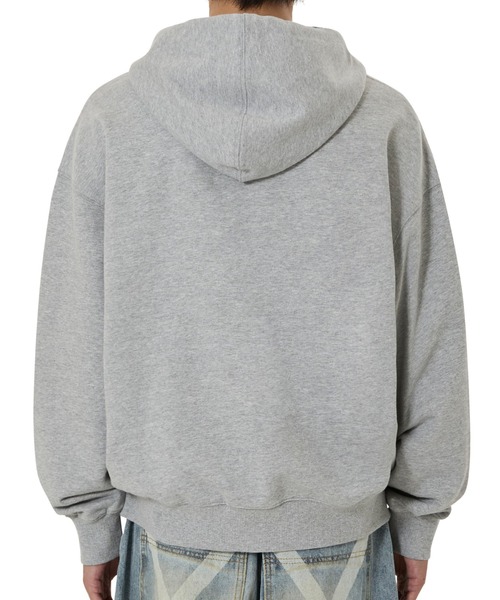 OY（オーワイ）の「『OY/オーワイ』FLANNEL CHECK LOGO HOODIE ZIP UP/フランネルチェックロゴジップアップパーカー（パーカー・レディース・グレー/ブラック・M/L）」の13枚目の写真