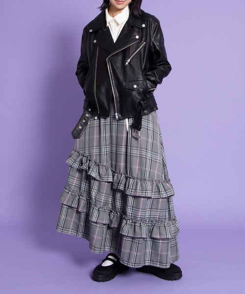 PUNYUS（プニュズ）の「ダブルライダースジャケット（ライダースジャケット・レディース・ブラック・2/1/4/3）」の4枚目の写真