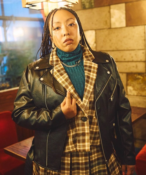 PUNYUS（プニュズ）の「ダブルライダースジャケット（ライダースジャケット・レディース・ブラック・2/1/4/3）」の22枚目の写真