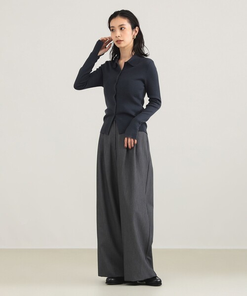 Demi-Luxe BEAMS（デミルクス ビームス）の「ポリエステル ウール ポロ カーディガン（カーディガン/ボレロ・レディース・グレー/レッド・ONE SIZE）」の14枚目の写真