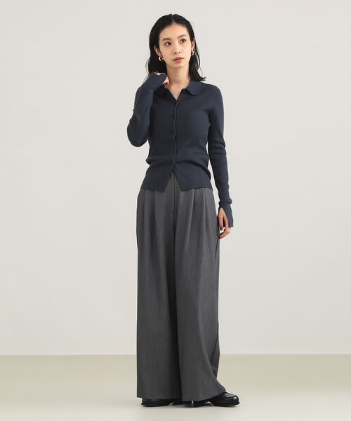 Demi-Luxe BEAMS（デミルクス ビームス）の「ポリエステル ウール ポロ カーディガン（カーディガン/ボレロ・レディース・グレー/レッド・ONE SIZE）」の15枚目の写真