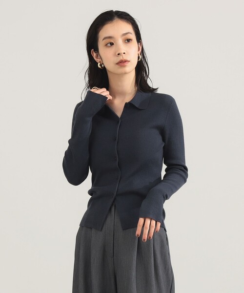 Demi-Luxe BEAMS（デミルクス ビームス）の「ポリエステル ウール ポロ カーディガン（カーディガン/ボレロ・レディース・グレー/レッド・ONE SIZE）」の17枚目の写真