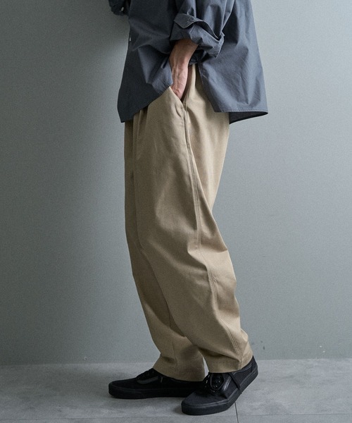 CRAFT STANDARD BOUTIQUE（クラフトスタンダードブティック）の「イージーワイドテーパードパンツ（その他パンツ・メンズ・カーキ/ブラック/ベージュ・S/L/M）」の11枚目の写真