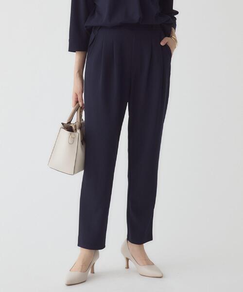 THE SHOP TK (ザ ショップ ティーケー )の「【着るだけでコーディネートが決まる】スキッパーブラウス&パンツセット(セットアップ・レディース・ブラウン系その他/ブラック/ネイビー系5・14/13/12)」の9枚目の写真