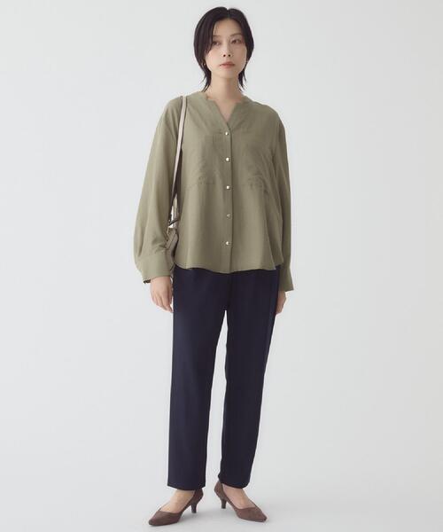 THE SHOP TK (ザ ショップ ティーケー )の「【着るだけでコーディネートが決まる】スキッパーブラウス&パンツセット(セットアップ・レディース・ブラウン系その他/ブラック/ネイビー系5・14/13/12)」の13枚目の写真