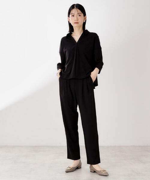 THE SHOP TK (ザ ショップ ティーケー )の「【着るだけでコーディネートが決まる】スキッパーブラウス&パンツセット(セットアップ・レディース・ブラウン系その他/ブラック/ネイビー系5・14/13/12)」の17枚目の写真