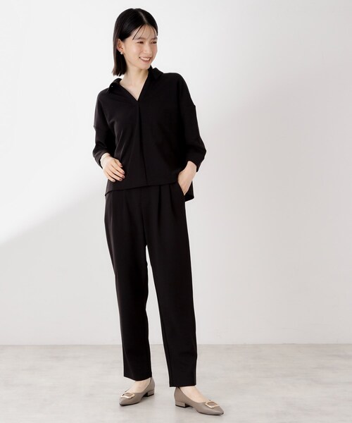 THE SHOP TK (ザ ショップ ティーケー )の「【着るだけでコーディネートが決まる】スキッパーブラウス&パンツセット(セットアップ・レディース・ブラウン系その他/ブラック/ネイビー系5・14/13/12)」の18枚目の写真