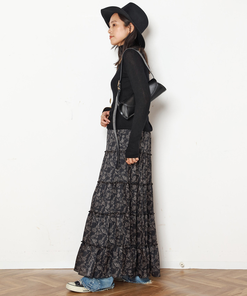 Couture d'adam（クチュールドアダム）の「【COUTURE D'ADAM/クチュールドアダム】Tiered Skirt Dress Paisl（スカート・レディース・ブラック・FREE）」の15枚目の写真