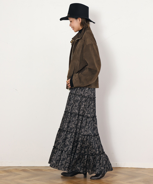 Couture d'adam（クチュールドアダム）の「【COUTURE D'ADAM/クチュールドアダム】Tiered Skirt Dress Paisl（スカート・レディース・ブラック・FREE）」の19枚目の写真