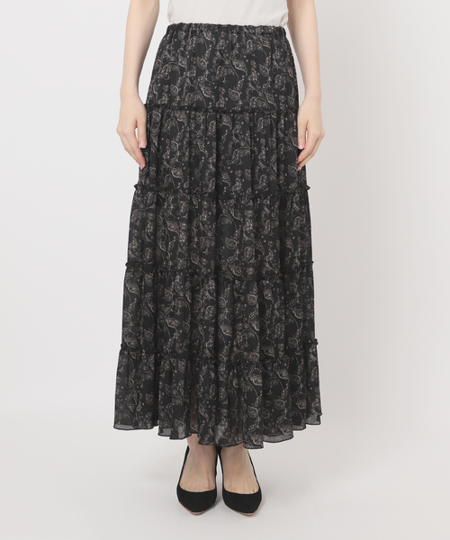Couture d'adam（クチュールドアダム）の「【COUTURE D'ADAM/クチュールドアダム】Tiered Skirt Dress Paisl（スカート・レディース・ブラック・FREE）」の21枚目の写真