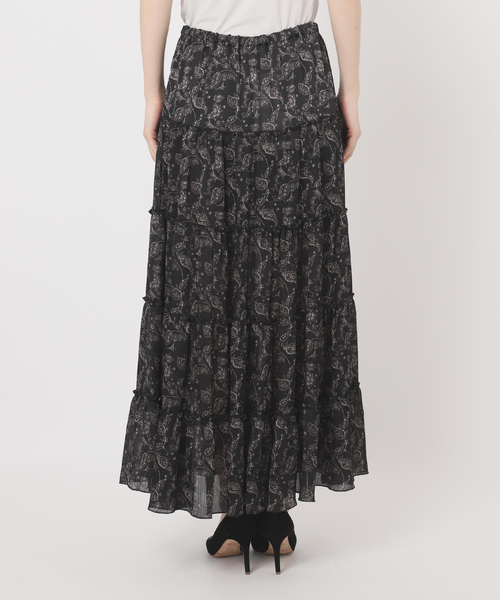 Couture d'adam（クチュールドアダム）の「【COUTURE D'ADAM/クチュールドアダム】Tiered Skirt Dress Paisl（スカート・レディース・ブラック・FREE）」の3枚目の写真
