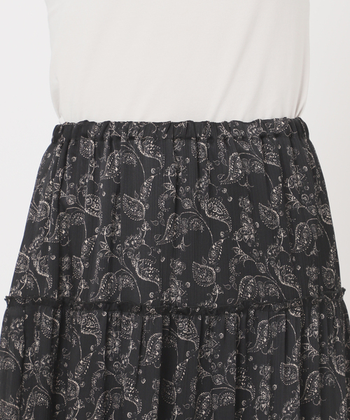 Couture d'adam（クチュールドアダム）の「【COUTURE D'ADAM/クチュールドアダム】Tiered Skirt Dress Paisl（スカート・レディース・ブラック・FREE）」の6枚目の写真