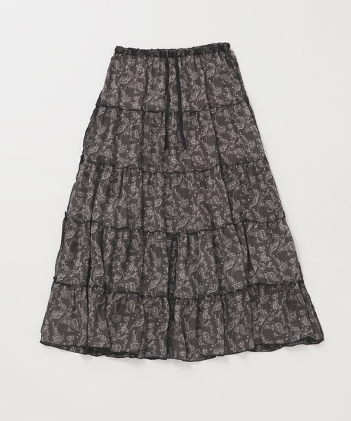 Couture d'adam（クチュールドアダム）の「【COUTURE D'ADAM/クチュールドアダム】Tiered Skirt Dress Paisl（スカート・レディース・ブラック・FREE）」の9枚目の写真