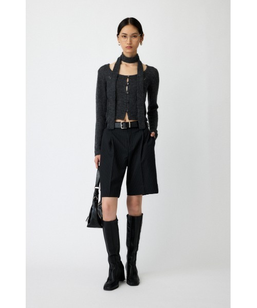 MOUSSY(マウジー)の「【WEB限定カラー:ライトブルー】MIX YARN KNIT トップス(ニット/セーター・レディース・アイボリー/カーキ/レッド/チャコールグレー/ライトブルー・FREE)」の8枚目の写真