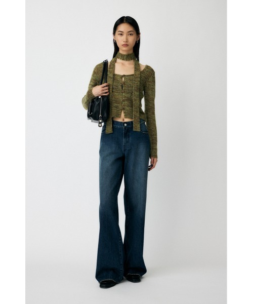 MOUSSY(マウジー)の「【WEB限定カラー:ライトブルー】MIX YARN KNIT トップス(ニット/セーター・レディース・アイボリー/カーキ/レッド/チャコールグレー/ライトブルー・FREE)」の15枚目の写真