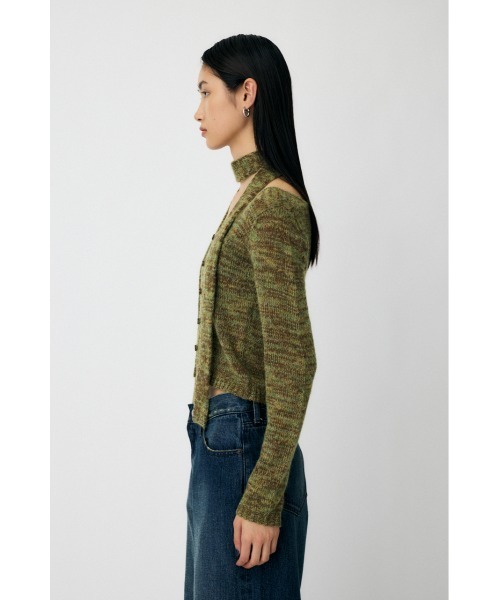 MOUSSY(マウジー)の「【WEB限定カラー:ライトブルー】MIX YARN KNIT トップス(ニット/セーター・レディース・アイボリー/カーキ/レッド/チャコールグレー/ライトブルー・FREE)」の18枚目の写真