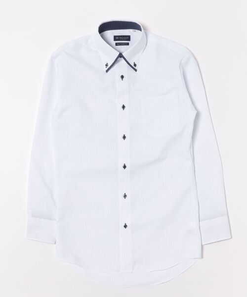TOKYO SHIRTS(トウキョウシャツ)の「【超形態安定】 形態安定ノンアイロン ボタンダウン 長袖ビジネスワイシャツ(ビジネスシャツ・メンズ・サックスブルー・首回り39cm-裄丈80cm/首回り39cm-裄丈84cm/首回り41cm-裄丈82cm/首回り41cm-裄丈86cm/首回り42cm-裄丈82cm/首回り42cm-裄丈86cm/首回り43cm-裄丈82cm/首回り43cm-裄丈86cm/首回り37cm-裄丈80cm/首回り37cm-裄丈84cm)」の6枚目の写真