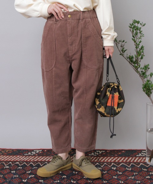 URCH RNA（アーチ アールエヌエー）の「R4380 コーデュロイのクロップドパンツ（その他パンツ・レディース・オリーブ/モカ/ブラック・FREE）」の2枚目の写真