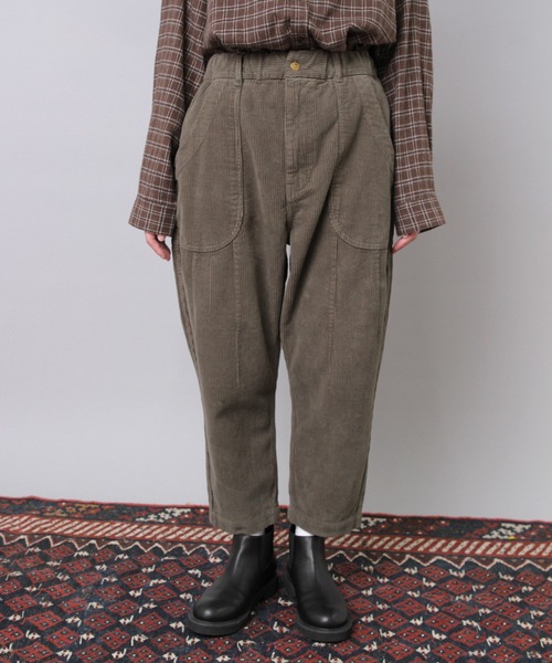 URCH RNA（アーチ アールエヌエー）の「R4380 コーデュロイのクロップドパンツ（その他パンツ・レディース・オリーブ/モカ/ブラック・FREE）」の9枚目の写真