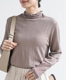 カットシャーリングメッシュ切替プルオーバー