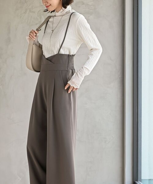 rps（アールピーエス）の「カットシャーリングメッシュ切替プルオーバー（Tシャツ/カットソー・レディース・アイボリー/ブラック/グレイッシュベージュ・フリー）」の15枚目の写真