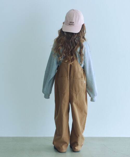 green label relaxing（グリーンレーベルリラクシング）の「バレル サロペット / キッズ  120cm-160cm（サロペット/オーバーオール・キッズ・ブラウン系/ダークグレー・140cm/130cm/150cm/160cm/120cm）」の2枚目の写真