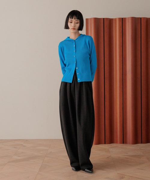 LOWRYS FARM（ローリーズファーム）の「フードニットカーディガンＬＳ　588978（ニット/セーター・レディース・ブルー/アイボリー/ブラック・FREE）」の17枚目の写真