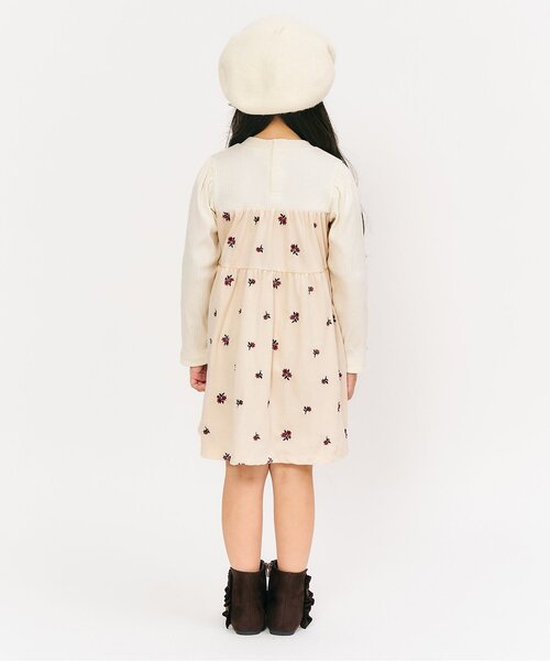 apres les cours(アプレレクール)の「【リンク/ジュニア対応】刺繍ティアードドッキングワンピ(ワンピース・キッズ・アイボリー・130/140/120/80/90/100/110)」の5枚目の写真