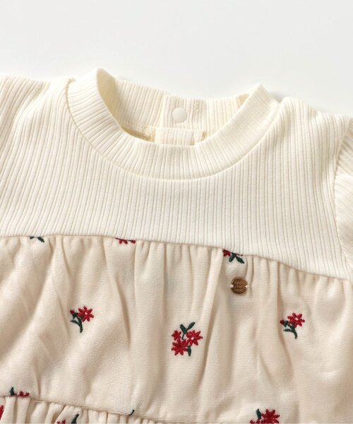 apres les cours(アプレレクール)の「【リンク/ジュニア対応】刺繍ティアードドッキングワンピ(ワンピース・キッズ・アイボリー・130/140/120/80/90/100/110)」の9枚目の写真