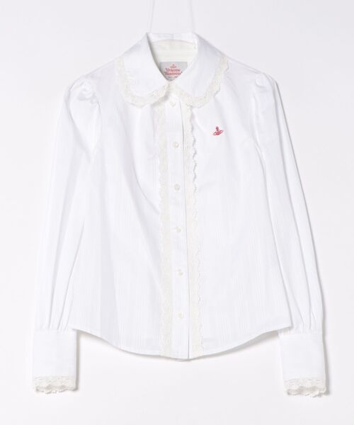 Vivienne Westwood ブラウス ｼｬﾄﾞｰﾗﾝﾀﾞﾑｽﾄﾗｲﾌﾟｷﾞｬｻﾞｰﾚｰｽｼｬﾂ（シャツ/ブラウス）｜Vivienne Westwood