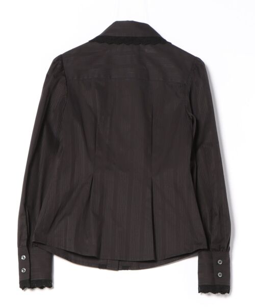 Vivienne Westwood(ヴィヴィアンウエストウッド)の「シャドーランダムストライプギャザーレースシャツ(シャツ/ブラウス・レディース・ホワイト/ブラック・38/40/36)」の3枚目の写真