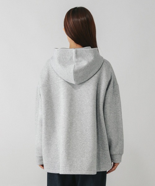 GLOBAL WORK（グローバルワーク）の「ダンボールフードブルゾン/580997（ブルゾン・レディース・ブラック/杢グレー・MEDIUM/LARGE）」の18枚目の写真