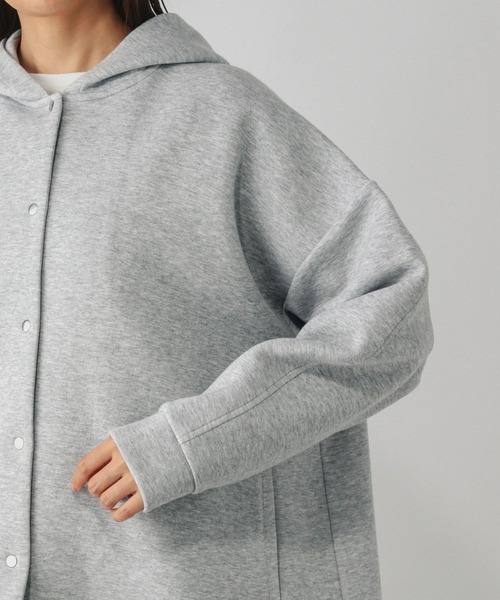 GLOBAL WORK（グローバルワーク）の「ダンボールフードブルゾン/580997（ブルゾン・レディース・ブラック/杢グレー・MEDIUM/LARGE）」の8枚目の写真