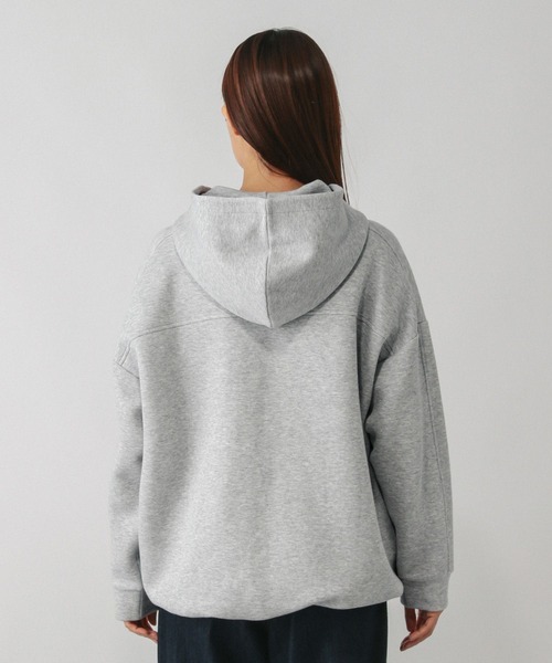 GLOBAL WORK（グローバルワーク）の「ダンボールフードブルゾン/580997（ブルゾン・レディース・ブラック/杢グレー・MEDIUM/LARGE）」の4枚目の写真