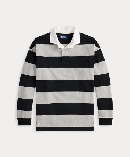 POLO RALPH LAUREN ラグビージャージ（日本サイズM相当） ビッグ フィット ストライプド ジャージー ラグビー シャツ | ラルフ