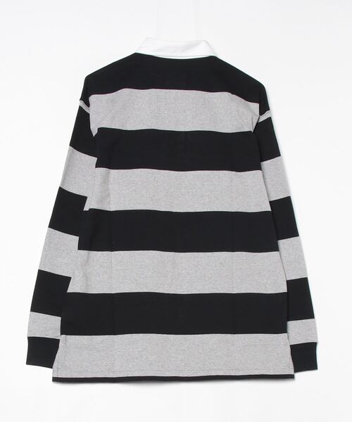 ビッグ フィット ストライプド ジャージー ラグビー シャツ（その他