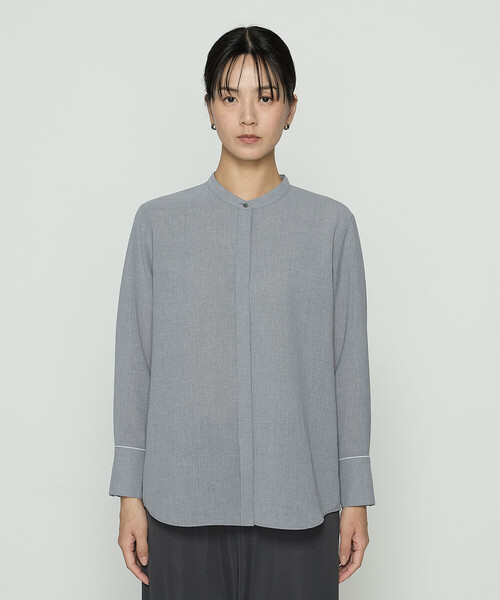 COMME CA（コムサ）の「ドライシャンブレー レース襟付きシャツ（シャツ/ブラウス・レディース・ネイビー/トップグレー・11号/9号）」の10枚目の写真