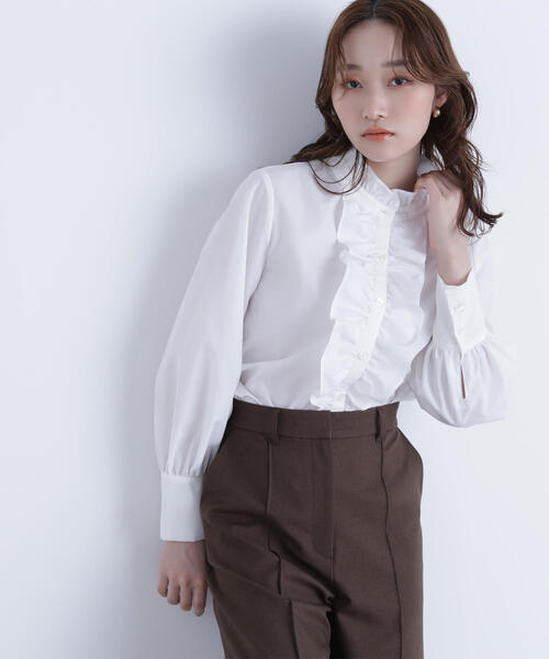 セール】◇フロントフリルブラウス（シャツ/ブラウス）｜NATURAL