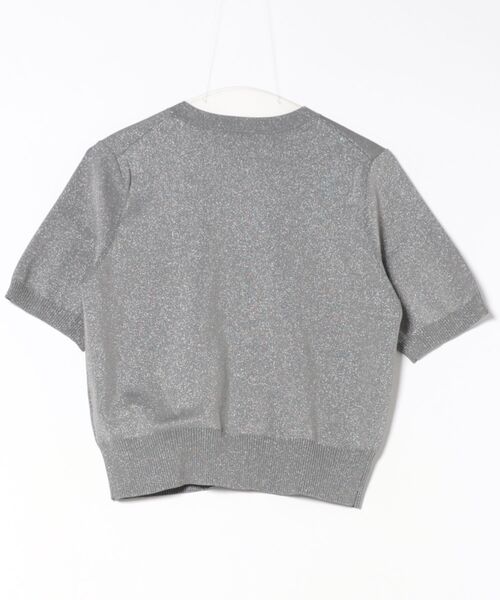 STRAWBERRY-FIELDS（ストロベリーフィールズ）の「エレナポリー_５分袖ラメニット（ニット/セーター・レディース・ベージュ/グレー・2）」の11枚目の写真