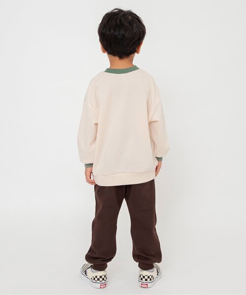 BREEZE(ブリーズ)の「【WEB限定/ジュニア対応】フードカレッジ3柄トレーナー(スウェット・キッズ・チャコール/サックスブルー/オフホワイト・80/90/100/110/120/130/140)」の5枚目の写真